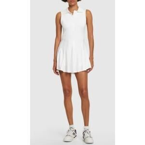 WEWOREWHAT zip up Tennis Dress, NWT, White, Size XL